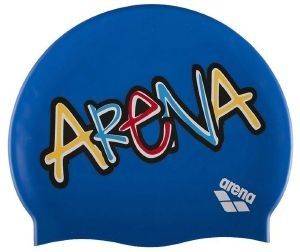  ARENA PRINT JR POOL CAP BLUE LOGO