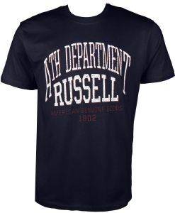  RUSSELL S/S CREW TEE WITH DISTRESSED AD PRINT   (M)