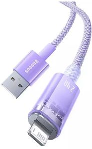 BASEUS FAST CHARGING CABLE USB-A TO LIGHTNING EXPLORER SERIES 2M 2.4A PURPLE