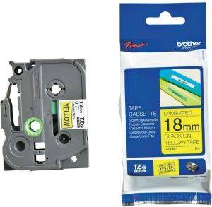  BROTHER P-TOUCH TZE641 YELLOW/BLACK (8M X 18MM) OEM: TZE641
