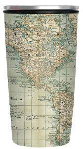   BAMBOO SLIDECUP ANTIQUE MAP INOX (420ML)