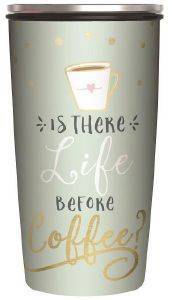   BAMBOO SLIDECUP LIFE BEFORE COFFEE - GOLD BAMBOO INOX  (420ML)