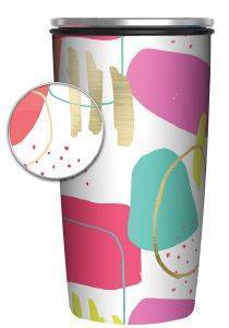   BAMBOO SLIDECUP POP MODERN - GOLD BAMBOO INOX (420ML)