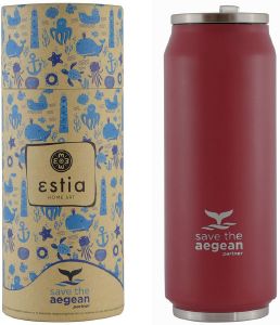   SAVE THE AEGEAN COFFEE FLASK RED MATTE 500ML