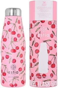   ESTIA SAVE THE AEGEAN TRAVEL FLASK CHERRY ROSE (500ML)