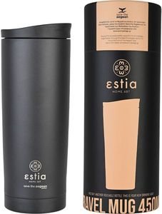   ESTIA SAVE THE AEGEAN TRAVEL MUG MIDNIGHT BLACK (500ML)