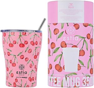   ESTIA SAVE THE AEGEAN COFFEE MUG CHERRY ROSE (350ML)