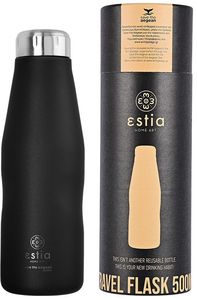   ESTIA SAVE THE AEGEAN TRAVEL FLASK MIDNIGHT BLACK (500ML)