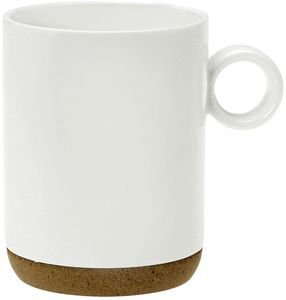  CRYSPO TRIO CORK MUG WHITE PORCELAIN  (300ML)