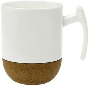  CRYSPO TRIO CORK MUG WHITE PORCELAIN  (280ML)