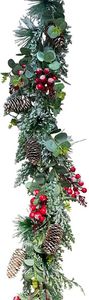 ΓΙΡΛΑΝΤΑ JK HOME DECOR GARLAND WITH PINECONES & BERRIES (180CM)