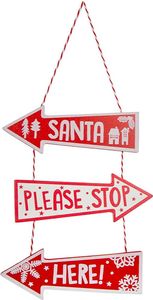 ΧΡΙΣΤΟΥΓΕΝΝΙΑΤΙΚΟ ΣΤΟΙΔΙ CHRISTMAS COLLECTION SANTA PLEASE STOP HERE (20CM)
