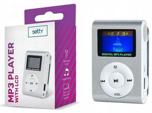 SETTY MP3 PLAYER WITH LCD + EARPHONES SILVER SLOT