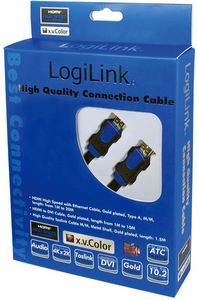 LOGILINK CHB1115 HDMI HIGH SPEED WITH ETHERNET V1.4 CABLE GOLD PLATED 15M BLACK