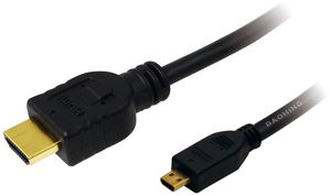 LOGILINK CH0030 HDMI TO MICRO HDMI HIGH SPEED WITH ETHERNET V1.4 CABLE 1M BLACK