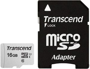 TRANSCEND 300S TS16GUSD300S-A 16GB MICRO SDHC UHS-I U1 V30 A1 CLASS 10 WITH ADAPTER