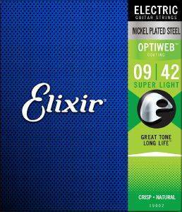    ELIXIR 19002 OPTIWEB SUPER LIGHT 9-42 NICKEL PLATED STEEL