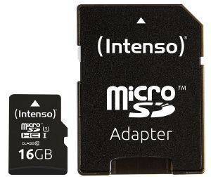 INTENSO 3423470 16GB MICRO SDHC UHS-I PREMIUM CLASS 10 + SD ADAPTER