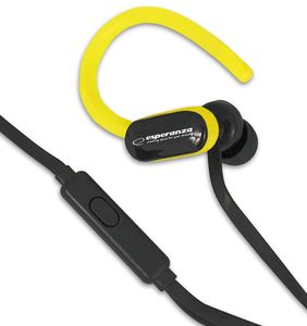 ESPERANZA EH197 EARPHONES WITH MICROPHONE BLACK AND YELLOW