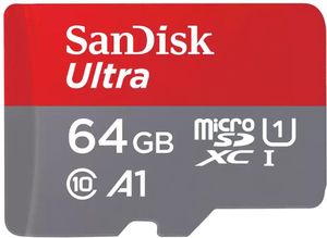 SANDISK SDSQUAB-064G-GN6MA ULTRA 64GB MICRO SDXC UHS-I U1 A1 + SD ADAPTER