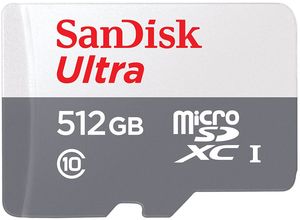 SANDISK SDSQUNR-512G-GN6TA ULTRA 512GB MICRO SDXC UHS-I CLASS 10 + SD ADAPTER