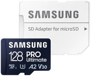 SAMSUNG MB-MY128SA/WW PRO ULTIMATE 128GB MICRO SDXC UHS-I U3 V30 A2 + ADAPTER