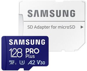 SAMSUNG MB-MD128SA/EU PRO PLUS 128GB MICRO SDXC 2023 UHS-I U3 V30 A2 + ADAPTER