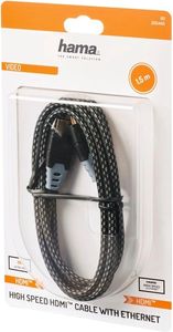 HAMA 205445  HIGH SPEED HDMI CABLE PLUG-PLUG 8K ETHERNET FABRIC GOLD-PLATED 1.5 M