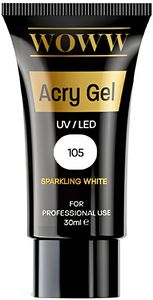 ACRYGEL WOWW COSMETICS 104 SPARKLING WHITE (30ML)