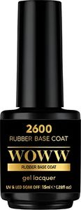   WOWW COSMETICS RUBBER BASE COAT (15ML)