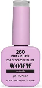   WOWW COSMETICS RUBBER BASE 260 GEL LACQUER (10ML)