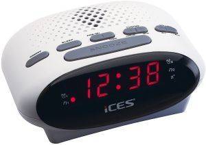 LENCO ICR-210 FM CLOCK RADIO WHITE