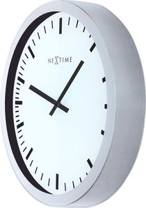 NEXTIME CLOCK 3031 MAGIC - STRIPE 25X35.2 CM WALL WHITE