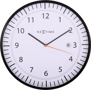 NEXTIME CLOCK 3058WI QUICK 35CM WALL WHITE/ BLACK