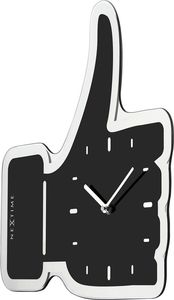 NEXTIME CLOCK 3072ZW THUMBS UP 40.5X41.CM WALL BLACK/ SILVER