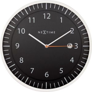 NEXTIME CLOCK 3058ZW QUICK 35CM WALL BLACK