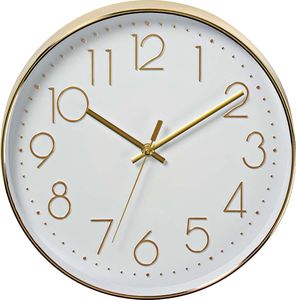 NEDIS CLWA015PC30GD WALL CLOCK 300MM GOLD / WHITE