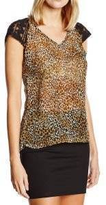 T-SHIRT RED SOUL FABRICIA LEOPARD / (S)