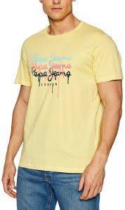 T-SHIRT PEPE JEANS MOE 2 PAINTING EFFECT LOGO PM507778  (S)