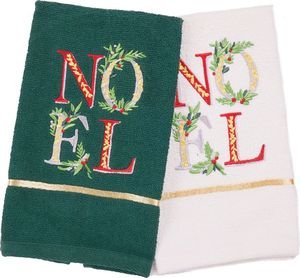 DAS HOME CHRISTMAS  0814 GREEN/WHITE 30X50CM 2