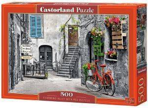 CHARMING ALLEY WITH RED BICYCLE CASTORLAND 500 ��������