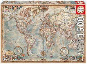 EDUCA PUZZLE POLITICAL MAP OF THE WORLD 1500TMX [�.016.005]