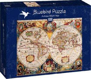 ANTIQUE WORLD MAP BLUEBIRD 1000 ��������