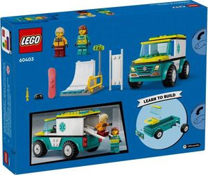 LEGO CITY EMERGENCY AMBULANCE AND SNOWBOARDER [60403]