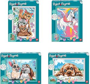    PAINT & FRAME FUNNY KITTIES-CUTE BUNNIES-LOVING PUPPY-MAGIC UNICORN (7+)