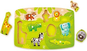       HAPE HAPPY PUZZLES JUNGLE PEG PUZZLE 10 