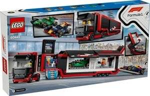 LEGO F1 TRUCK WITH RB20 & AMR24 F1 CARS [60445]