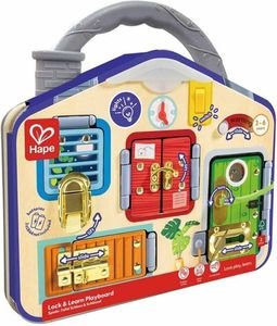    HAPE EARLY EXPLORER LOCK & LEARN PLAYBOARD