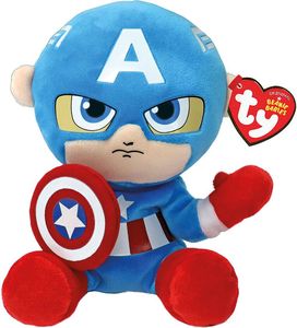  TY BEANIE BABIES CAPTAIN AMERICA 15CM