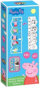 PUZZLE ΧΡΩΜΑΤΙΣΜΟΥ2 ΟΨΕΩΝ LUNA ΜΕΤΡΗΣΗΣ ΥΨΟΥΣ XL PEPPA PIG 25 ΤΜΧ